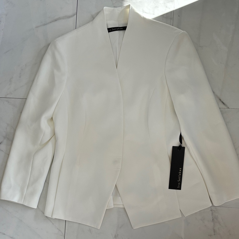 Iris Setlakwe High Neck Jacket with Slits 6